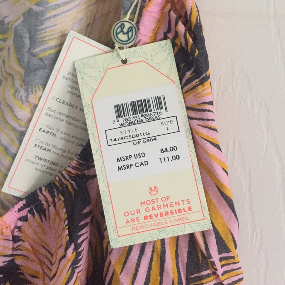 Maaji Orange Quartz palm print coverup dress - Picture 5 of 8